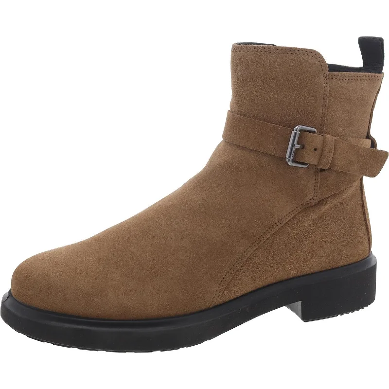 Vintage Boots Deals ECCO Womens Suede Zipper Mid-Calf Boots