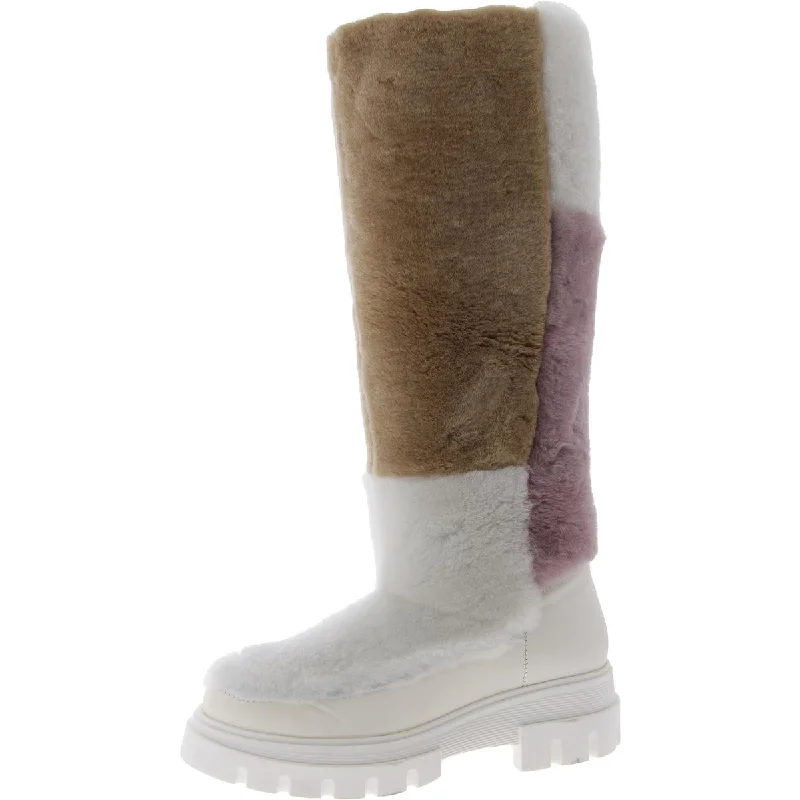 Comfortable Stretchy Shoes Free People Womens Happy Thoughts Shearling Lamb Fur Color Block Knee-High Boots Comfortable Stretchy Shoes Free People Womens Happy Thoughts Shearling Lamb Fur Color Block Knee-High Boots