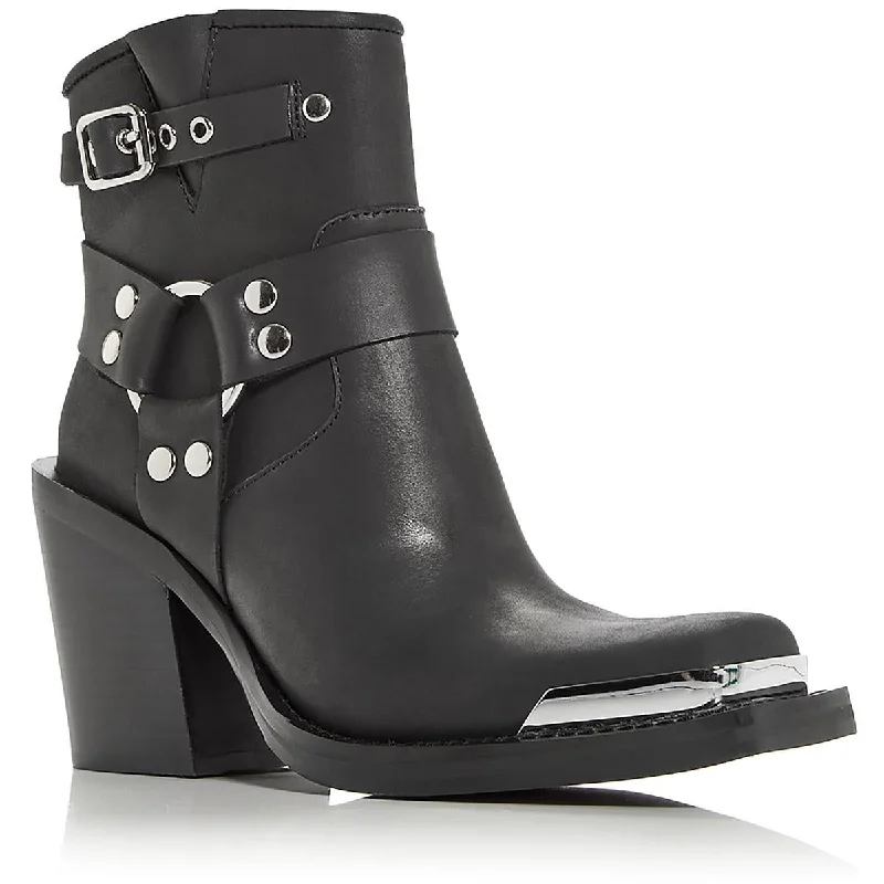 Trendy Flats Sale Jeffrey Campbell Womens Handler Leather Square Toe Ankle Boots