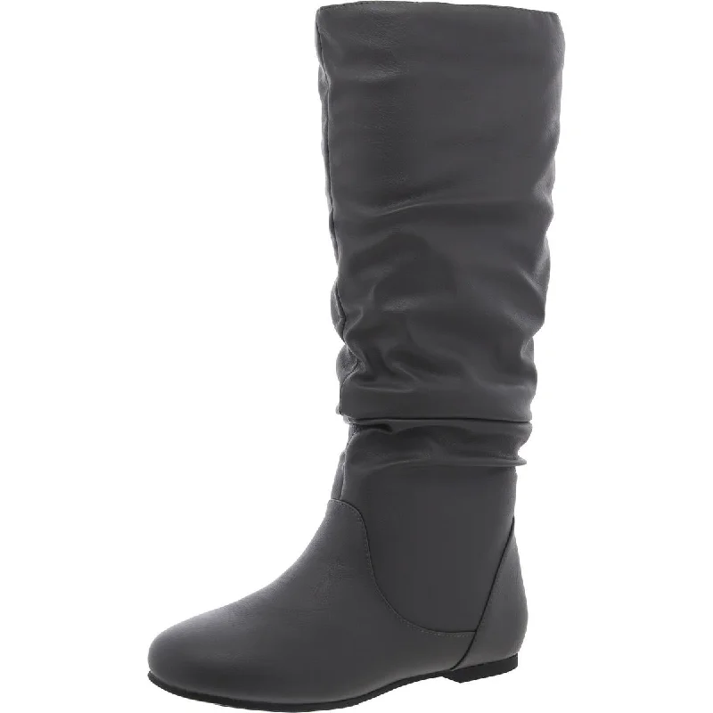 Walking Comfort Shoes Journee Collection Womens Faux Leather Round toe Mid-Calf Boots Walking Comfort Shoes Journee Collection Womens Faux Leather Round toe Mid-Calf Boots