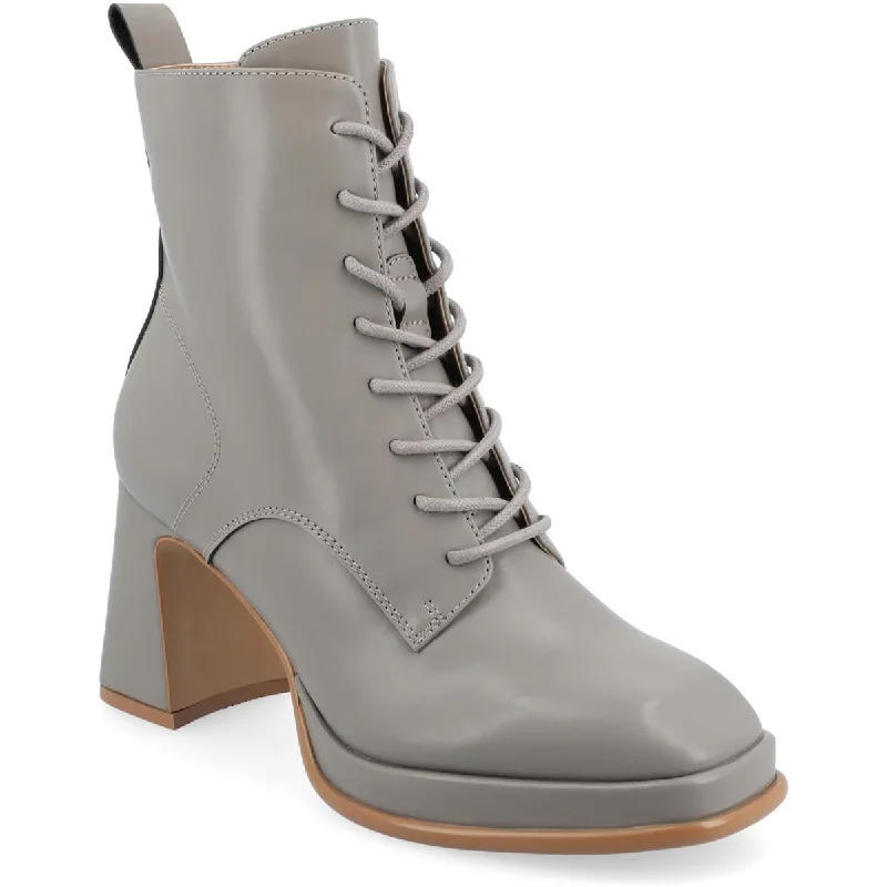 Special Offer Journee Collection Womens Kalindi Faux Leather Combat & Lace-Up Boots