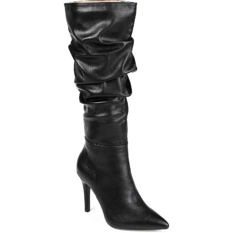 Style Upgrade Journee Collection Womens Sarie  Pull On Pointed Toe Knee-High Boots