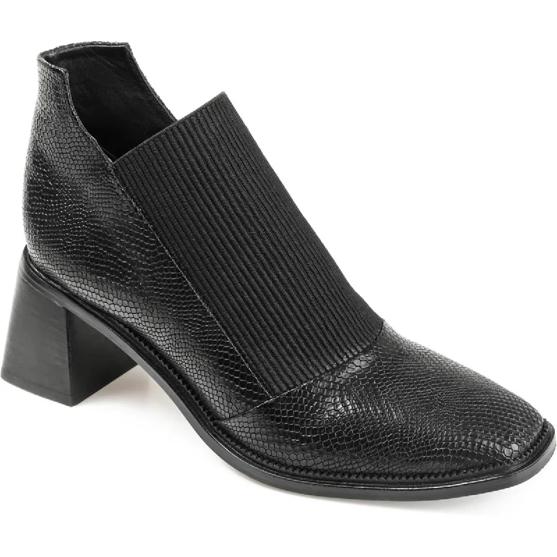 Clearance Event Journee Signature Womens STYLLA Leather Square Toe Chelsea Boots