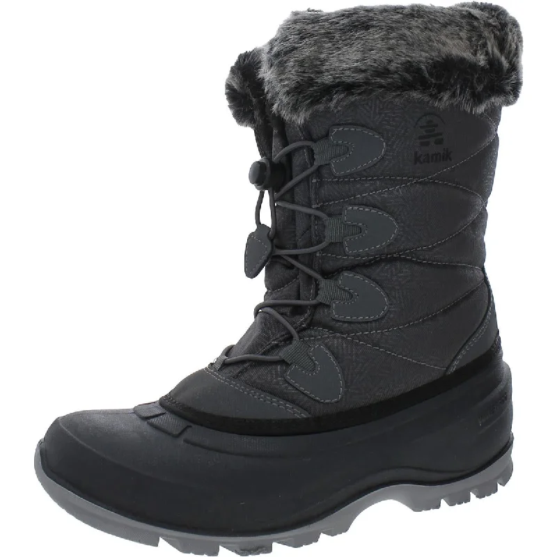 Clearance Event Kamik Womens Momentum 3 Quilted Faux Fur Winter & Snow Boots