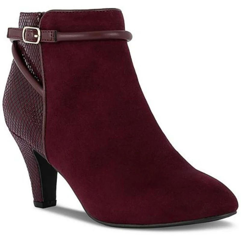 Comfortable Flats Karen Scott Womens Melinaa Faux Suede Kitten Heel Booties