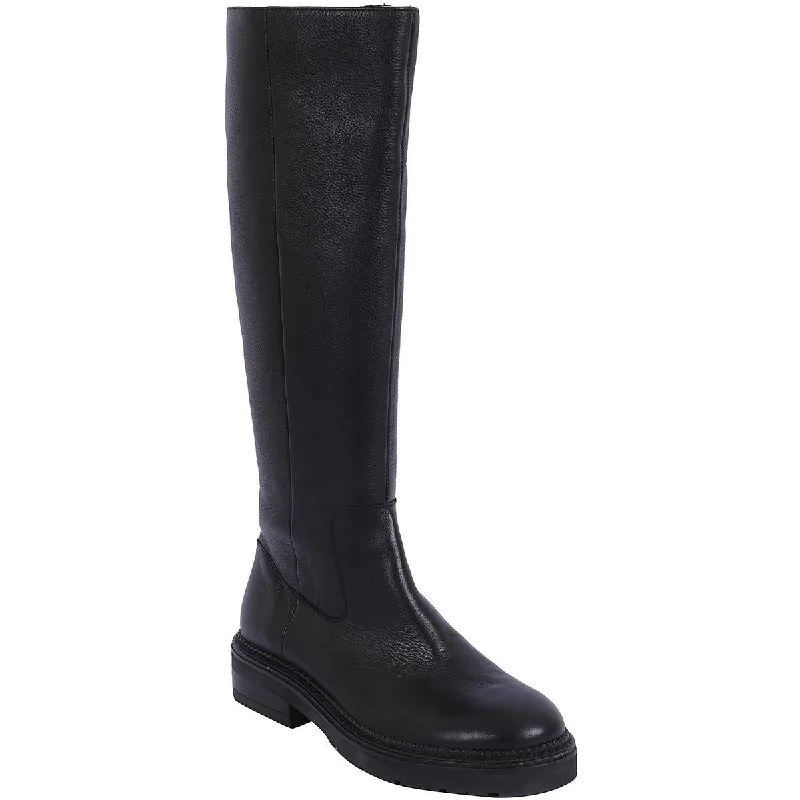 Trendy Street Style Kenneth Cole New York Womens Wendy Leather Block Heel Knee-High Boots