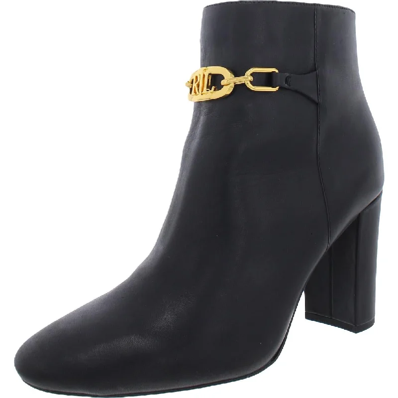 Trendy Flats Sale Lauren Ralph Lauren Womens Meredith Leather Almond Toe Ankle Boots