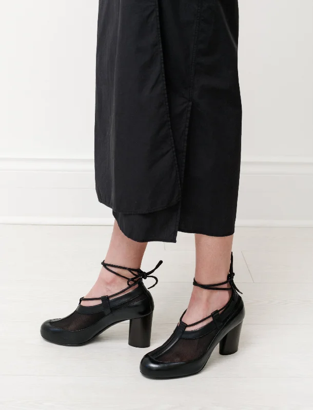 High-Fashion Casual Shoes Mesh Pump Black