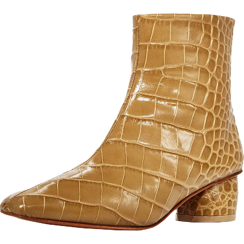 Non-Slip Shoes LoQ Womens Matea Leather Pumps Block Heel Boot