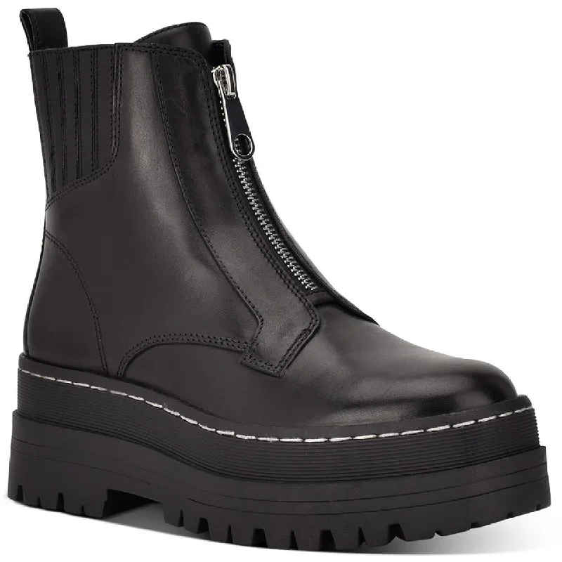 Big Savings Marc Fisher LTD Womens Prisco Leather Platforms Combat & Lace-up Boots