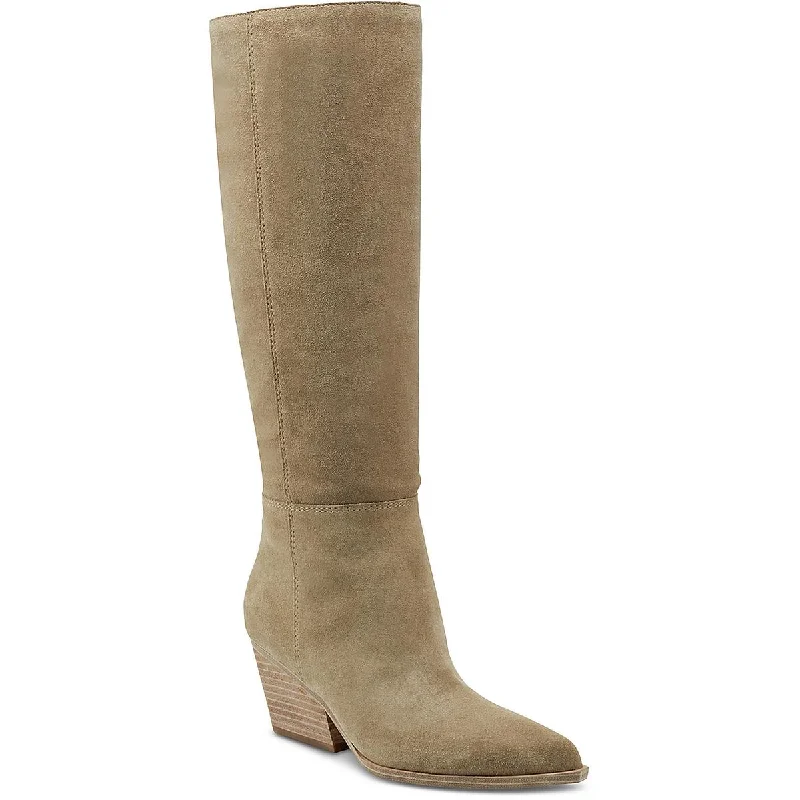 Limited Stock Marc Fisher Womens Challi Suede Almond Toe Knee-High Boots