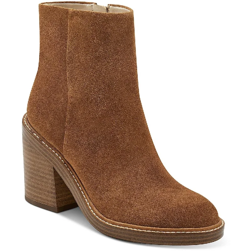 Timeless Elegance Redefined Marc Fisher Womens Haleena Suede Almond Toe Ankle Boots