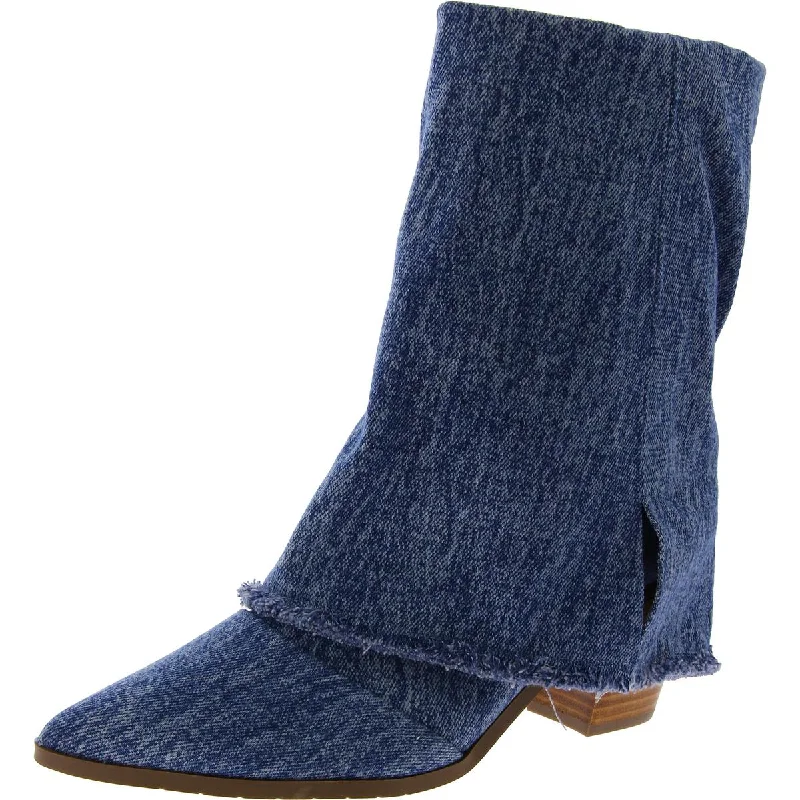 Casual Slip-Ons Promotion Masseys Womens Miranda Denim Pointed Toe Mid-Calf Boots