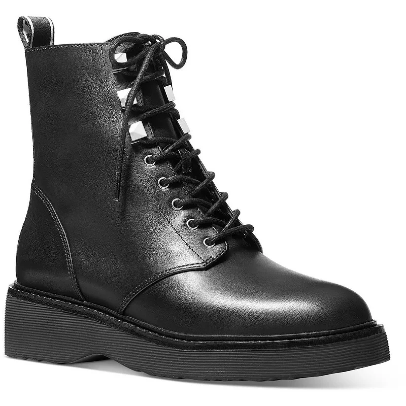 Unleash Your Fashion MICHAEL Michael Kors Womens HASKELL Leather Round toe Combat & Lace-Up Boots Unleash Your Fashion MICHAEL Michael Kors Womens HASKELL Leather Round toe Combat & Lace-Up Boots