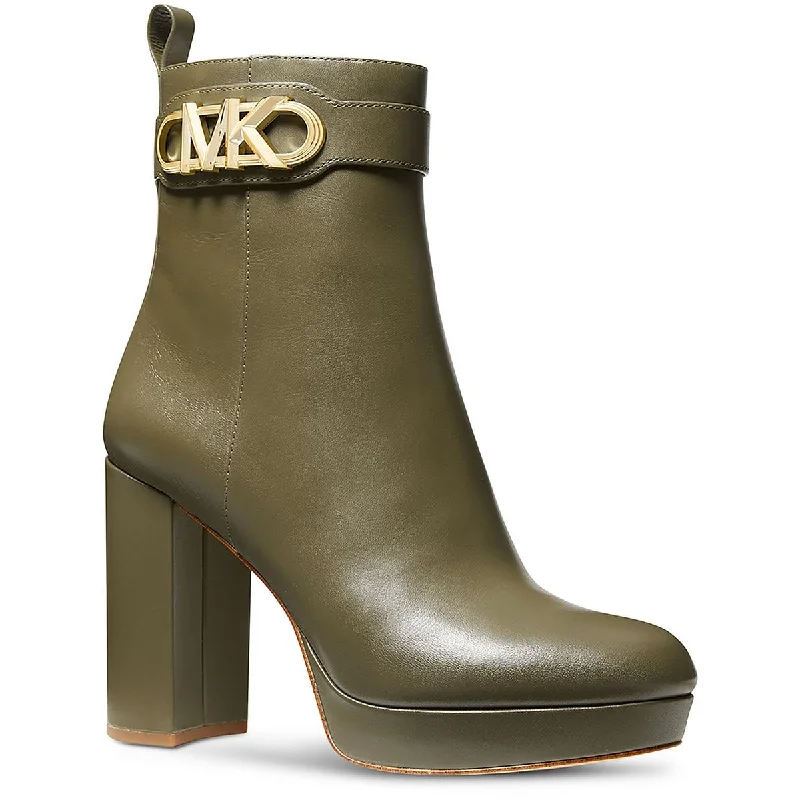 Stylish Statements MICHAEL Michael Kors Womens Leather Lugged Sole Booties