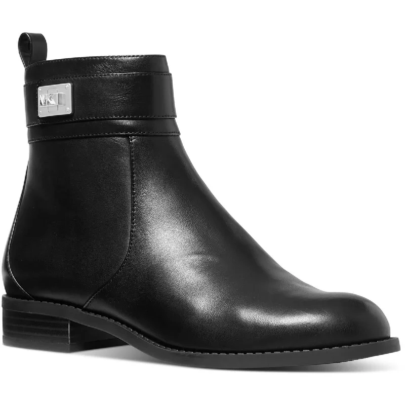 Fashion Forward MICHAEL Michael Kors Womens Padma Leather Logo Ankle Boots