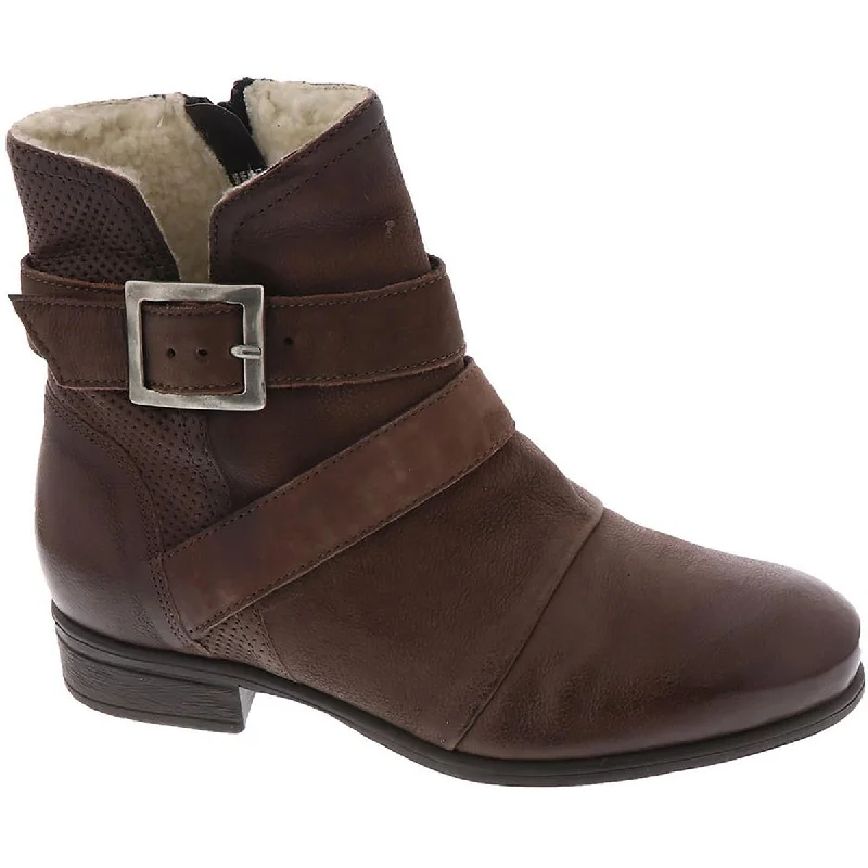 Hurry Before It's Gone Miz Mooz Womens Sabel Leather Fleece Lined Ankle Boots