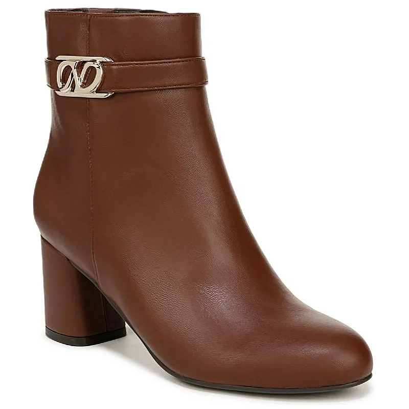 Daily Deals Naturalizer Womens Lottie Faux Leather Solid Ankle Boots
