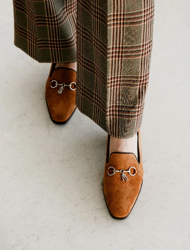 Stylish Walking Shoes Opera Bit Vamp Loafer Toffee