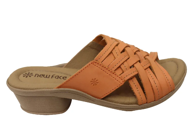 Contemporary Chic Promotions New Face Bella Womens Comfortable Leather Low Heel Slides Sandals Contemporary Chic Promotions New Face Bella Womens Comfortable Leather Low Heel Slides Sandals