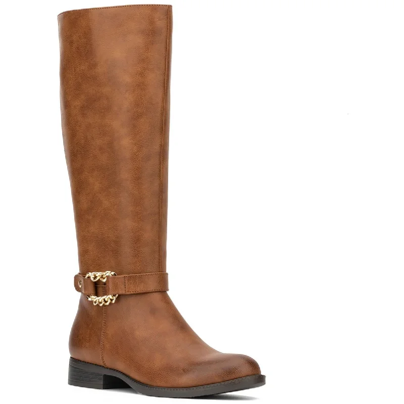 Must-Have Boots Sale New York & Company Womens ELIZA RIDING BOOT Faux Leather Zipper Knee-High Boots Must-Have Boots Sale New York & Company Womens ELIZA RIDING BOOT Faux Leather Zipper Knee-High Boots