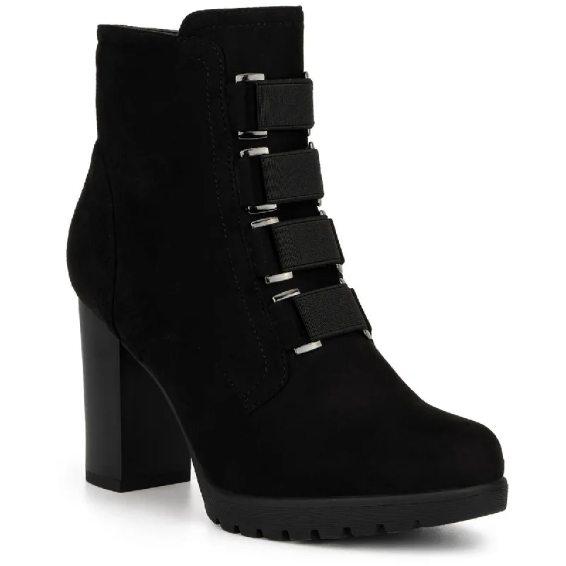 Seize Bargains New York & Company Womens KAI BOOTIE Faux Suede Round toe Ankle Boots