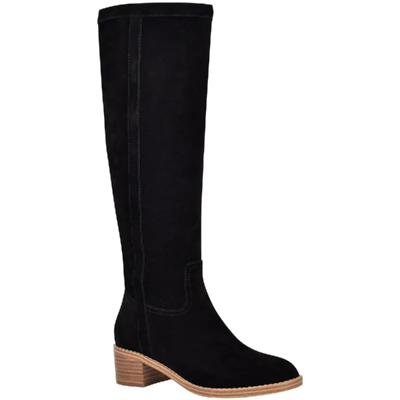Cool Prices Nine West Womens Caely Suede Block Heel Knee-High Boots