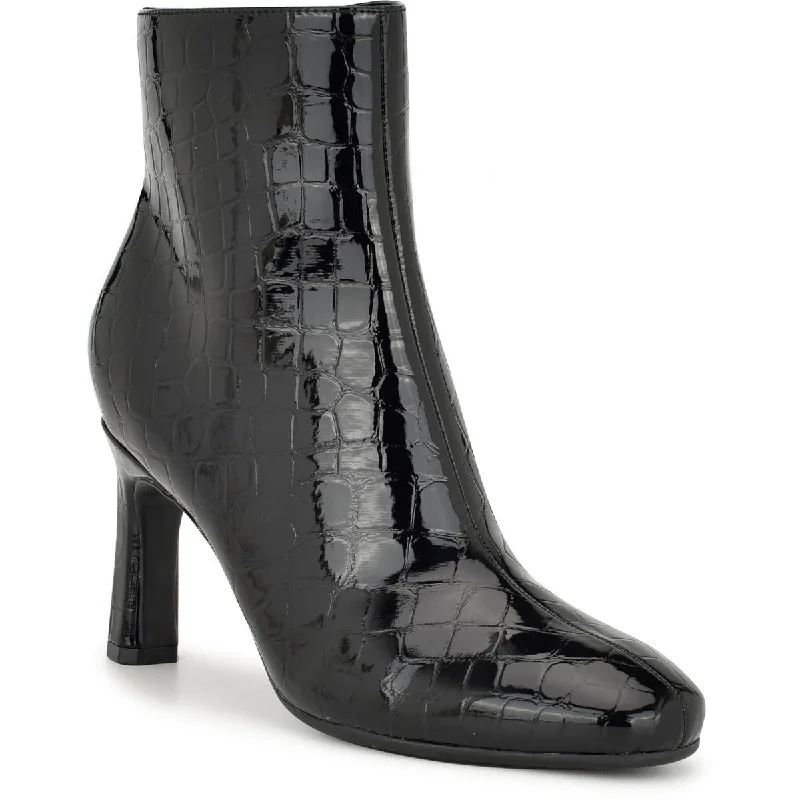 Stylish Casual Footwear Nine West Womens Nance 9X93 Patent Solid Ankle Boots