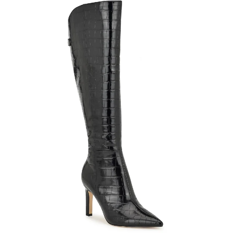 Latest Fashion Nine West Womens Napts 3 Faux Leather Wide Calf Knee-High Boots