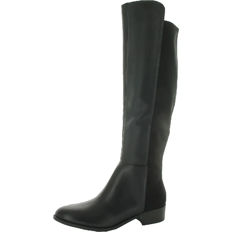 Versatile Fashion Shoes Nine West Womens Nayli 3 Mixed Media Block Heel Knee-High Boots