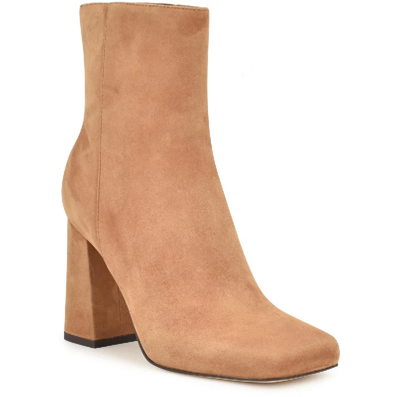 Modern Urban Slip-Ons Nine West Womens Spice Suede Square Toe Mid-Calf Boots