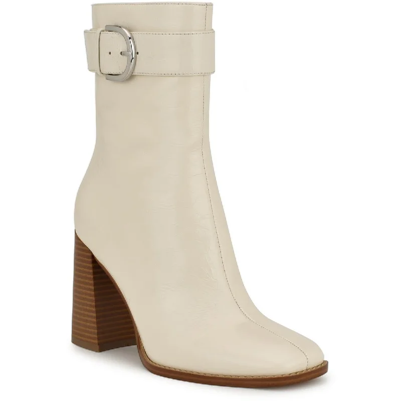 Style Upgrade Nine West Womens Taress Leather Solid Mid-Calf Boots