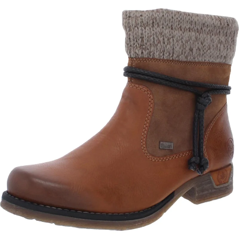 Comfortable Everyday Shoes Rieker Womens Faux Leather Lined Winter Boots