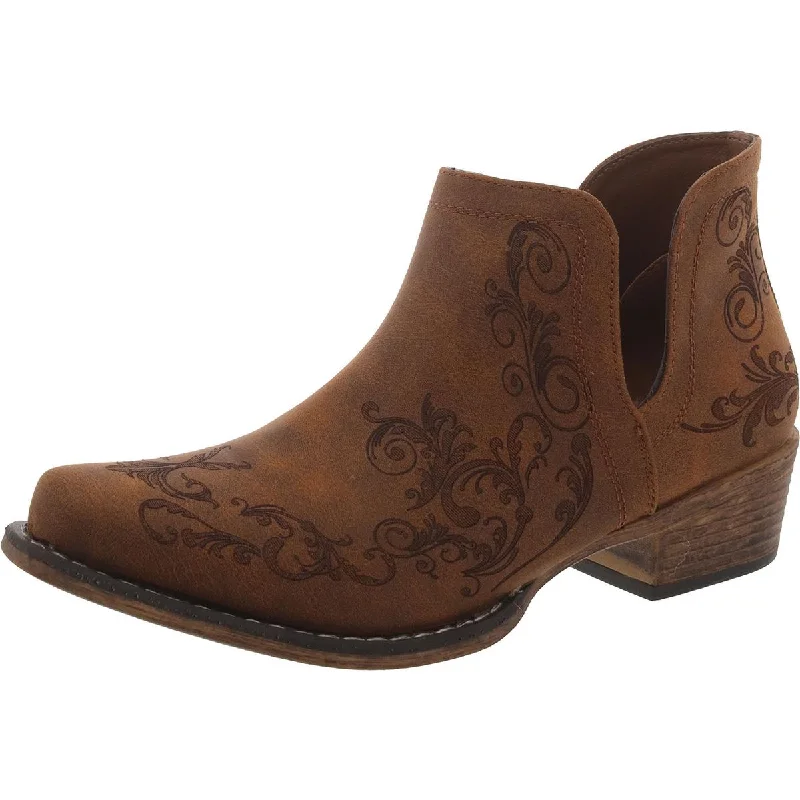 Chic & Cozy Collection Roper Womens Ava Embroidered Ankle Cowboy, Western Boots