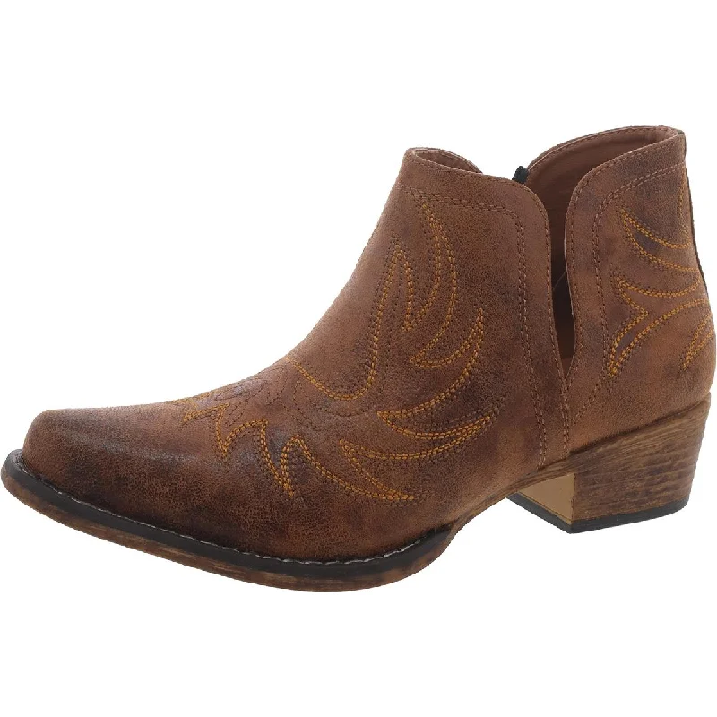 Unleash Your Fashion Roper Womens Faux Leather Round Toe Ankle Boots