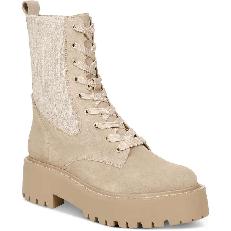 Summer Fashion Sam Edelman Womens Evina Zipper Block Heel Combat & Lace-Up Boots
