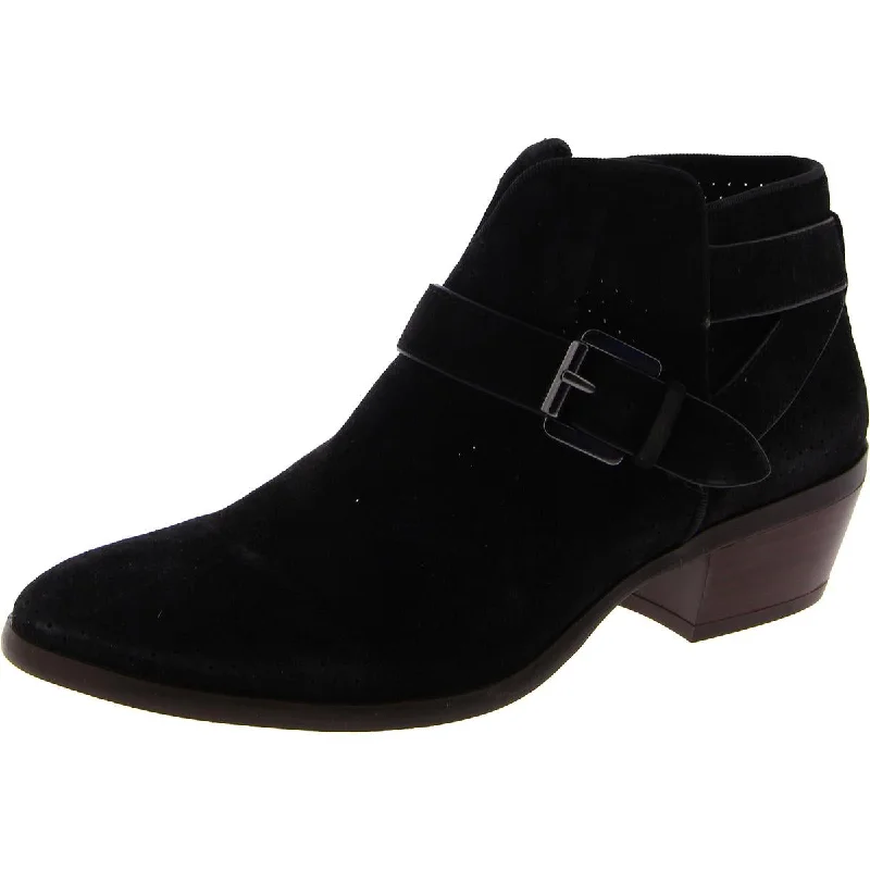 Statement Fashion Offers Sam Edelman Womens Patrish Suede Block Heel Ankle Boots