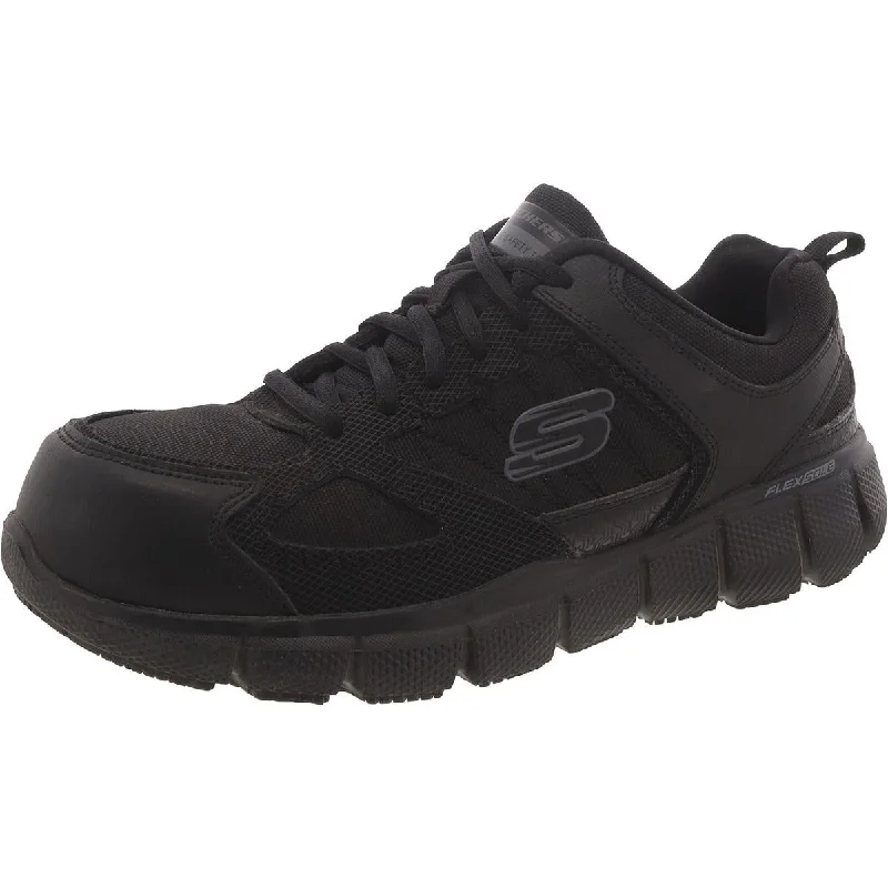 Limited Stock, Big Discounts Skechers Womens Telfin Leather Slip Resistant Work and Safety Shoes