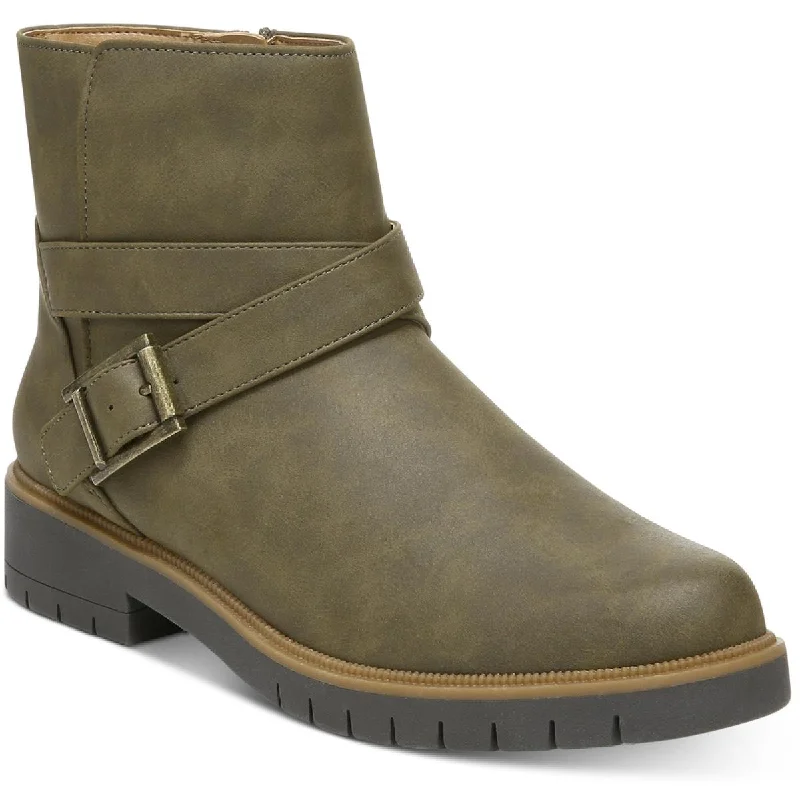 Seasonal Fashion Style & Co. Womens Gabella P Faux Leather Buckle Ankle Boots