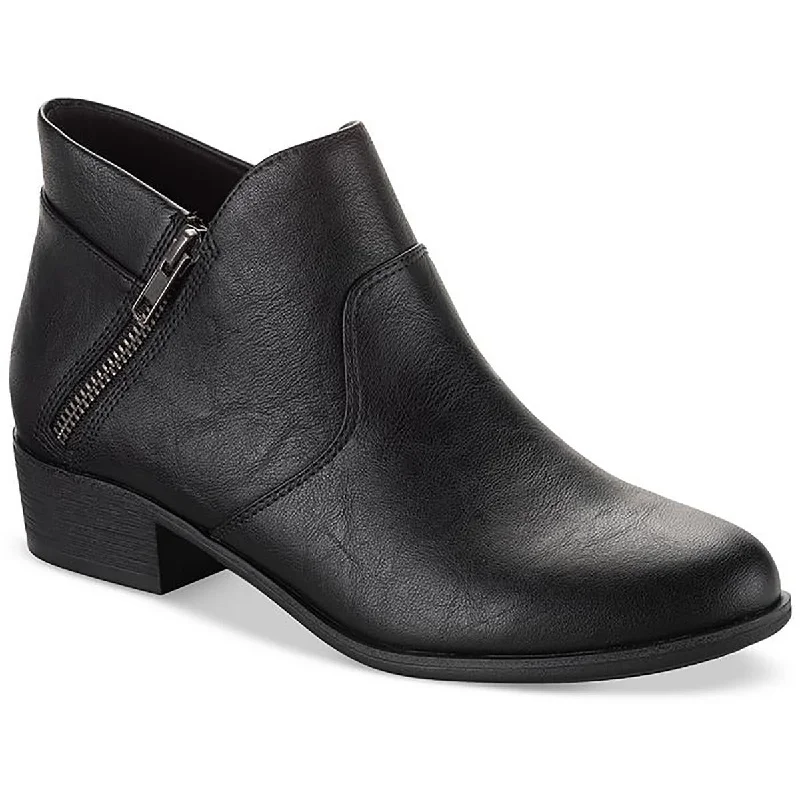 Bold Fashion Footwear Sun + Stone Womens Adelinee Faux Leather Block Heel Ankle Boots Bold Fashion Footwear Sun + Stone Womens Adelinee Faux Leather Block Heel Ankle Boots