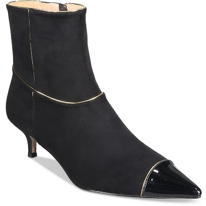 Hot Trends Things II Come Womens Jaimee Faux Suede Kitten Heel Ankle Boots