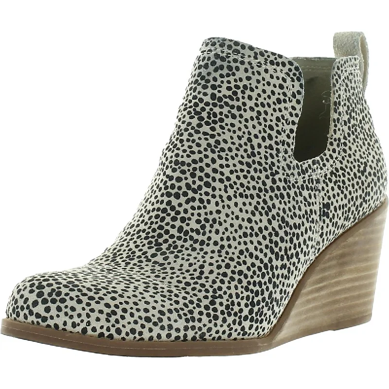 Fashionable Comfort Promotions Toms Womens Kallie Animal Print Suede Ankle Boots