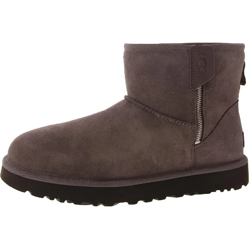 Fashion Sale Ugg Womens Classic Mini Bailey Zip Suede Winter & Snow Boots