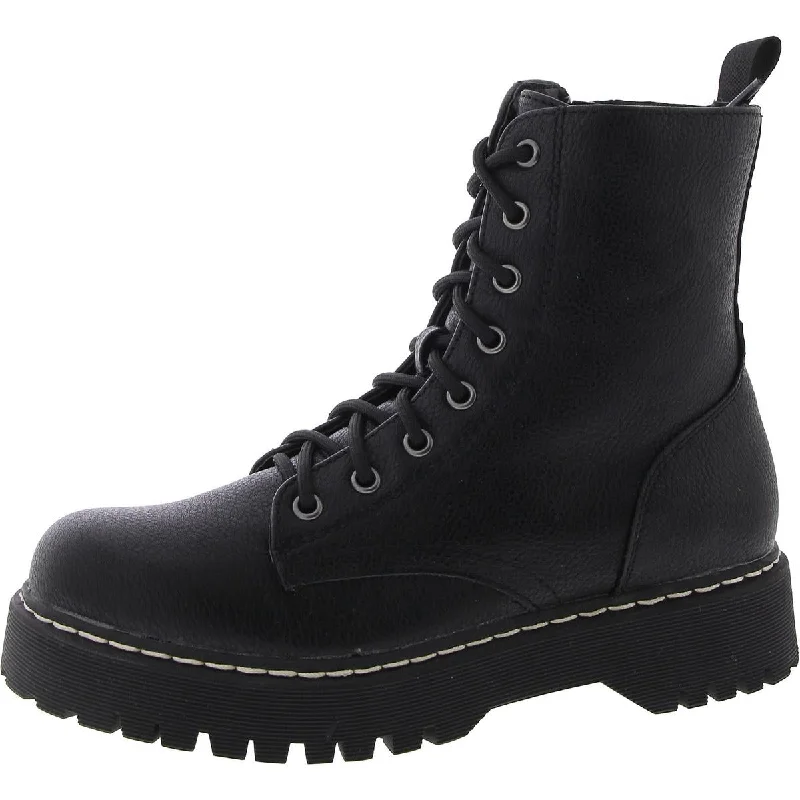 Clearance Event Unionbay Womens Faux Leather Padded Insole Combat & Lace-Up Boots