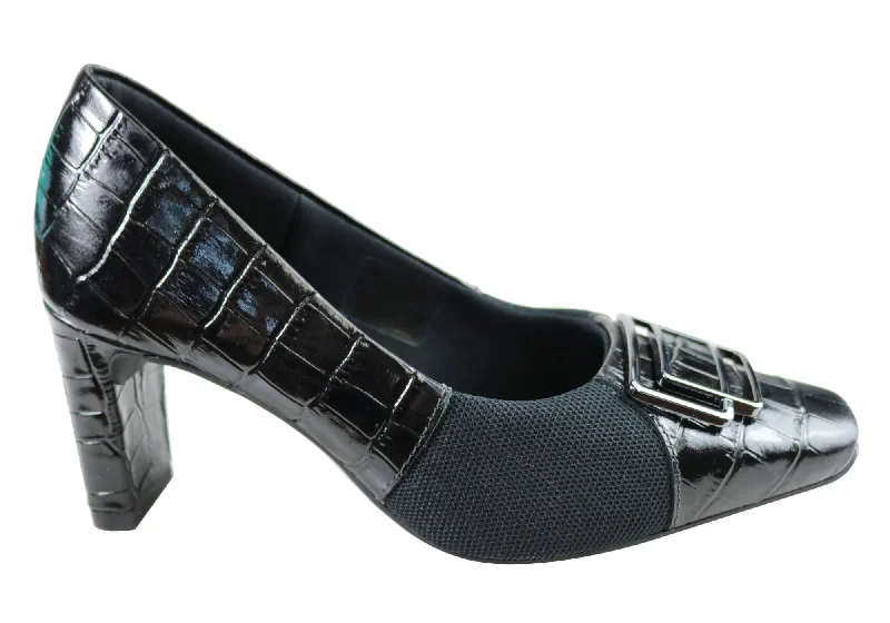 Trendy Pulse Usaflex Heidy Womens Comfortable Leather Heels Made In Brazil