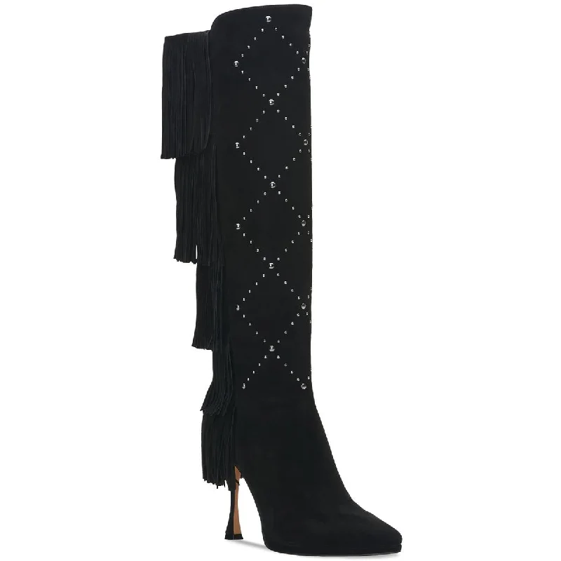 Best-Sellers Vince Camuto Womens Panaryaz Embellished Fringe Over-The-Knee Boots