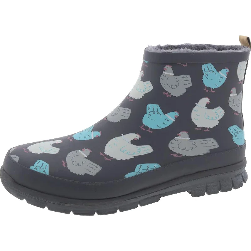 Versatile Shoes Promotion Western Chief Womens Classy Ckick Shorty Faux Fur Lined Printed Rain Boots
