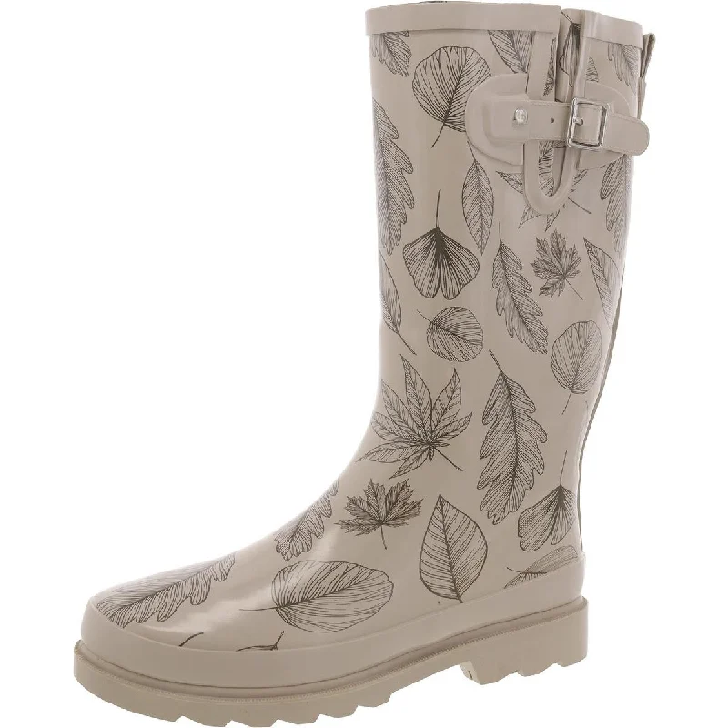 The Latest Trends Western Chief Womens Leaf Me Alone Tall Printed Rain Boots