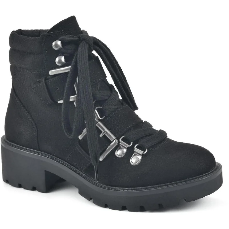 Limited Edition White Mountain Womens Day Time Faux Suede Lugged Sole Ankle Boots