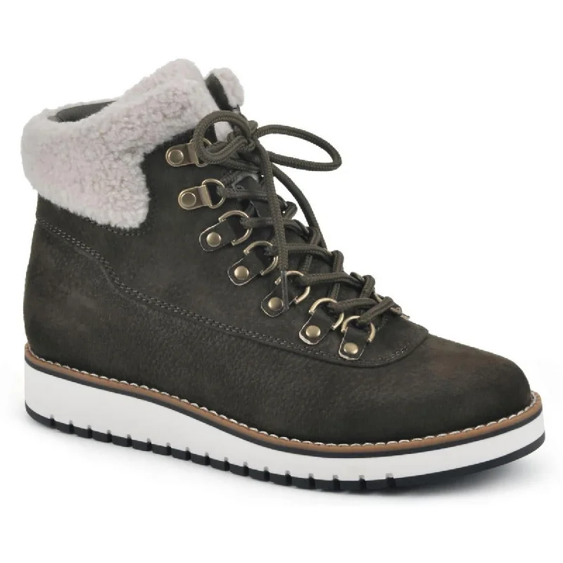 Ends Soon White Mountain Womens Lace Up Flat Ankle Boots